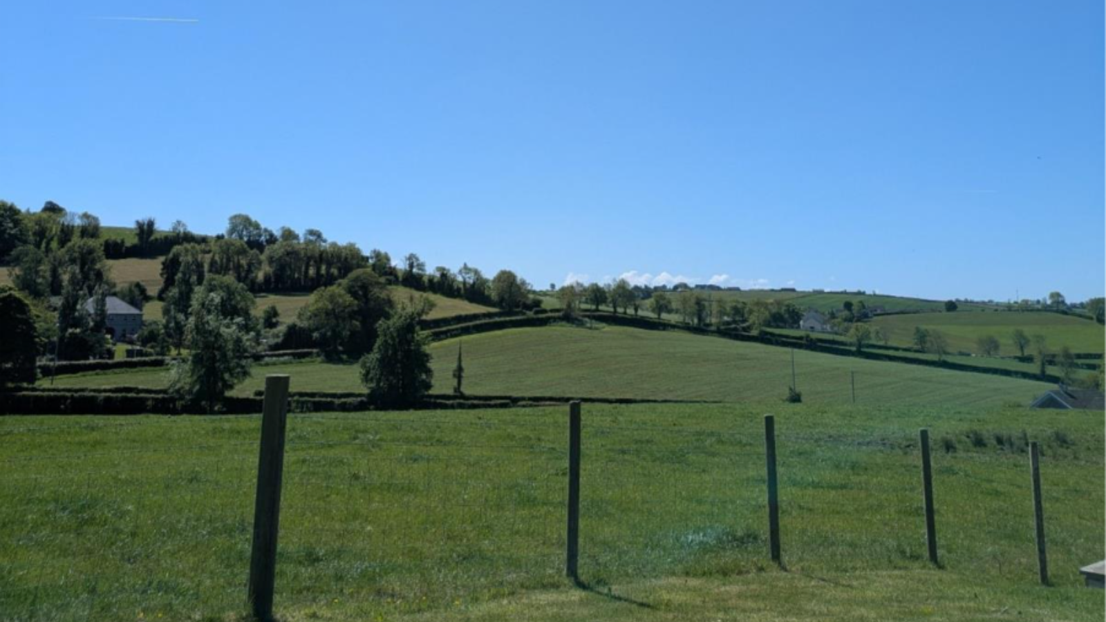Field with rolling hills.